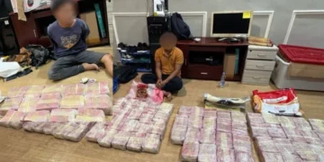 Barang Bukti hasil Penyeludupan 117 Bungkus Sabu yang berhasil diamankan. (Foto/Humas BC).